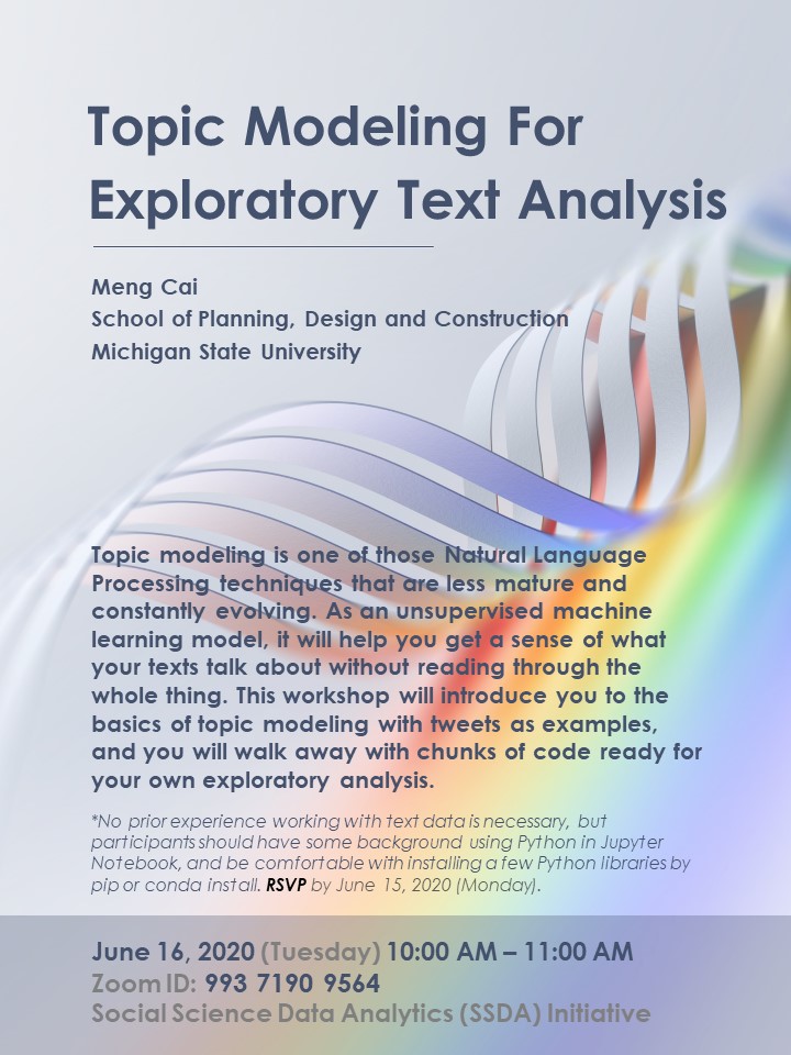 Topic Modeling For Exploratory Text Analysis